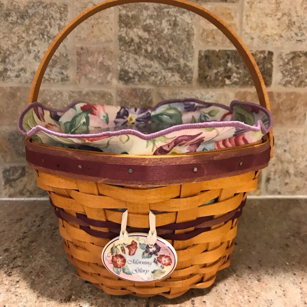 NWOT 2000 Longaberger Morning Glory Basket Set